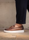 Seren Model Hakiki Deri El Yapımı Kahverengi Loafer Ayakkabı