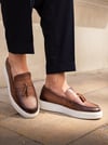 Seren Model Hakiki Deri El Yapımı Kahverengi Loafer Ayakkabı