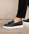 Seren Model Hakiki Deri El Yapımı Siyah Loafer Ayakkabı