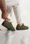 Sisley Model Hakiki Deri El Yapımı Erkek Haki Casual Ayakkabı