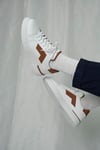 Steve Model Hakiki Deri El Yapımı Beyaz Sneaker Ayakkabı 