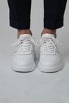 Strauss Model Hakiki Deri El Yapımı Erkek Beyaz Sneaker