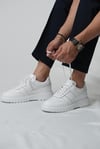 Strauss Model Hakiki Deri El Yapımı Erkek Beyaz Sneaker