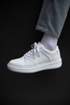 Terry Model Hakiki Deri El Yapımı Beyaz Sneakers Ayakkabı