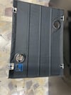 Box&Box Katlanabilir Kumaş Kamp ve Piknik Masası, 2 Bardak Gözlü Geniş 73 x 55 x 48 cm Siyah