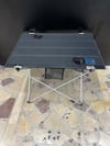 Box&Box Katlanabilir Kumaş Kamp ve Piknik Masası, 2 Bardak Gözlü Geniş 73 x 55 x 48 cm Siyah