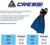 Cressi Pro Light Açık Topuklu Dalış Paletleri Mavi/Siyah  41-44 ( M-L )