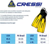 Cressi Pro Light Palet, Tüplü Dalış, Derin Dalış, Yüksek Performans Palet Sarı/Siyah M-L (41-44)