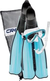 Cressi Rondinella Set Serbest Dalış ve Şnorkelle Yüzme Mavi 39-40