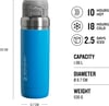 STANLEY The Quick Flip Paslanmaz çelik Termos 1.06 lt Azure Mavi