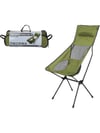 Summit High Back Pack Away Chair Grey Ultra Light Kamp Sandalyesi Green