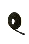 Contacall Bondit Çift Sarım Kauçuk Kapı ve Pencere Izolasyon Bandı Fitili 18 Metre Siyah