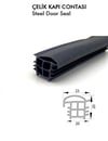 Contacall Çelik Kapı Contası Çelik Kapı Kasa Fitili 20 mm 6 Metre Siyah