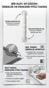 Profesyonel Pencere Fitili Ve Sineklik Montaj Makarası - Çift Başlıklı Ergonomik Fitil Takma Aparatı