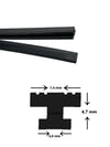 Sineklik Mıknatısı Sineklik Magnet Contası Sineklik Fitili Siyah 2 Metre