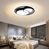 Ø60CM SİYAH YUVARLAK İÇİ ÇİFT YUVARLAK LED TAVAN LAMBASI,AVİZE,MODERN AYDINLATMA,3 IŞIK RENGİ,KUMANDALI