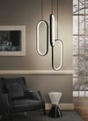 3 OVAL LED LAMBA,OVAL SARKIT AVİZE,MODERN AYDINLATMA,DEKORATİF IŞIK