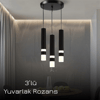 3'LÜ AKRİLİK TEKLİ BORU SARKIT,RING'Lİ LAMBA,LED AYDINLATMA,DEKORATİF IŞIK