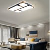 DİKDÖRTGEN ANTRASİT AHŞAPLI LED TAVAN LAMBASI,MODERN AYDINLATMA