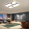 DİKDÖRTGEN ANTRASİT AHŞAPLI LED TAVAN LAMBASI,MODERN AYDINLATMA
