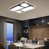 DİKDÖRTGEN ANTRASİT AHŞAPLI LED TAVAN LAMBASI,MODERN AYDINLATMA