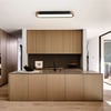 OVAL ANTRASİT AHŞAPLI LED TAVAN LAMBASI,MODERN AYDINLATMA