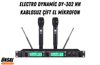 Electro Dynamic DY-302 Kablosuz Çift El Mikrofon