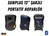 Sunplus SP-1230 Şarjlı Bluetoothlu Taşınabilir Aktif Hoparlör