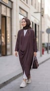 Tasarım Çapraz Tunik Mürdüm