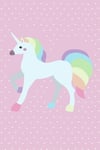 Kız Çocuk Unicorn Pembe Baskı Halı(Makinede yıkanabilir-Kaymaz Taban) İstediğiniz Ölçüde Yapılır