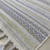 Meridyen Serisi 4801 Bej-Beyaz Şönil Kilim Yıkanabilir
