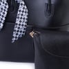  Nas Bag Kadın  Büyük Boy İkili  Omuz Çanta Seti Siyah Lopez
