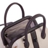  Nas Bag Kadın  Mini Boy Klipsli El ve Postacı Çantası Krem Kahve Lopez (20x13 cm)