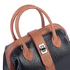  Nas Bag Kadın  Mini Boy Klipsli El ve Postacı Çantası Siyah Taba Victoria (20x13 cm)