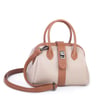  Nas Bag Kadın  Mini Boy Klipsli El ve Postacı Çantası Kum Taba Lopez (20x13 cm)