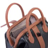  Nas Bag Kadın  Mini Boy Klipsli El ve Postacı Çantası Siyah Taba Victoria (20x13 cm)
