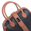  Nas Bag Kadın  Mini Boy Klipsli El ve Postacı Çantası Siyah Taba Lopez (20x13 cm)