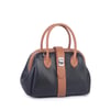  Nas Bag Kadın  Mini Boy Klipsli El ve Postacı Çantası Siyah Taba Lopez (20x13 cm)