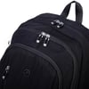  Nas Bag Unisex  Büyük Boy Hafif  Çok Gözlü Okul Sırt Çantası (en :30 cm boy:44 cm) Siyah