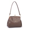 Nas Bag Burslu Klipsli Vintage Omuz ve Çapraz Çanta (23x20 cm ebatlarındadır) Vizon Victoria