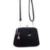 Nas Bag Burslu Klipsli Vintage Omuz ve Çapraz Çanta (23x20 cm ebatlarındadır) Siyah Süet