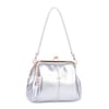 Nas Bag Burslu Klipsli Vintage Omuz ve Çapraz Çanta (23x20 cm ebatlarındadır) Gümüş