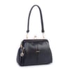 Nas Bag Burslu Klipsli Vintage Omuz ve Çapraz Çanta (23x20 cm ebatlarındadır) Siyah Victoria