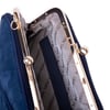 Nas Bag Burslu Klipsli Vintage Omuz ve Çapraz Çanta (23x20 cm ebatlarındadır) Lacivert Süet