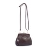 Nas Bag Burslu Klipsli Vintage Omuz ve Çapraz Çanta (23x20 cm ebatlarındadır) Kahve Victoria