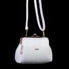 Nas Bag Burslu Klipsli Vintage Omuz ve Çapraz Çanta (23x20 cm ebatlarındadır) Beyaz Lopez