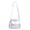 Nas Bag Burslu Klipsli Vintage Omuz ve Çapraz Çanta (23x20 cm ebatlarındadır) Gümüş