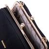 Nas Bag Burslu Klipsli Vintage Omuz ve Çapraz Çanta (23x20 cm ebatlarındadır) Siyah Süet
