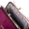 Nas Bag Burslu Klipsli Vintage Omuz ve Çapraz Çanta (23x20 cm ebatlarındadır) Bordo Süet