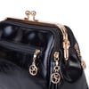 Nas Bag Burslu Klipsli Vintage Omuz ve Çapraz Çanta (23x20 cm ebatlarındadır) Siyah Lopez 